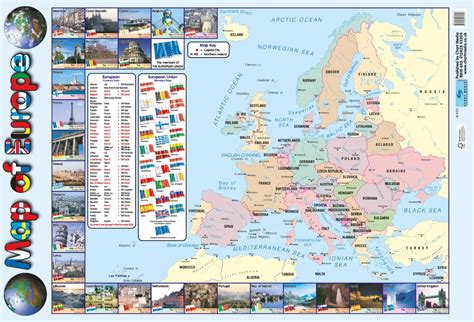 Map Of Europe Wall Poster United States Map