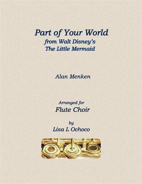 Part Of Your World Sheet Music Alan Menken Woodwind Ensemble