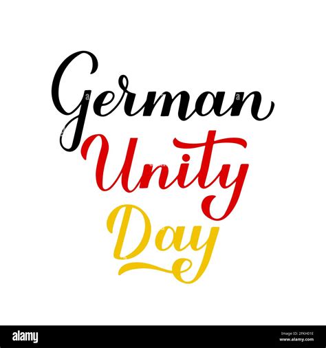 Germany Unity Day Calligraphy Hand Lettering German National Holiday