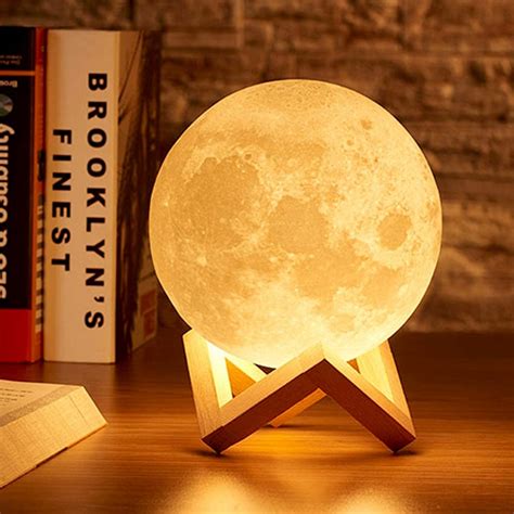Ethereal Glow Moon Lamp With Stand Wallmantra