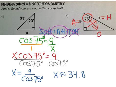 How To Find The Missing Side Of A Triangle Using Trigonometry