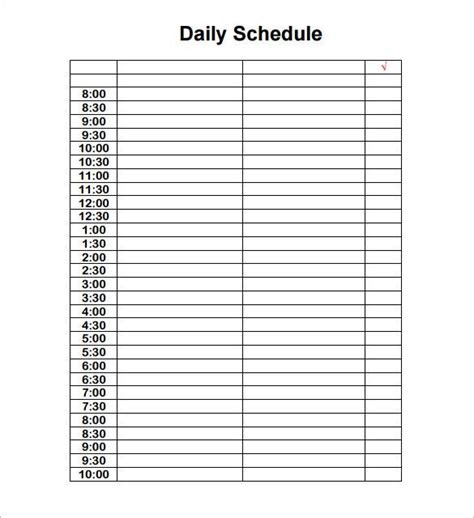 10 Daily Schedule Templates Docs Pdf Free And Premium Templates