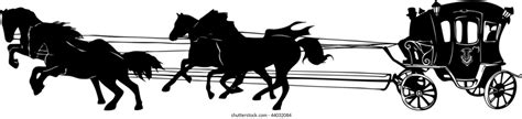 Horse Carriage Silhouette Photos And Images Shutterstock