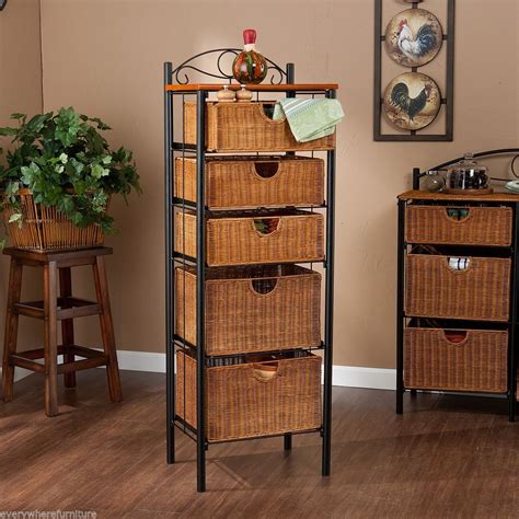 Storage cabinet measures 42.25 x 14.81 x 24.19, the perfect size for your outdoor space. Wicker Bathroom Storage Units • Bathtub Ideas