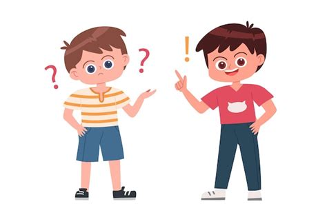 Premium Vector Confused Boy Ask And Answer Cartoon Vector