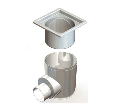 Square Top Side Outlet Drain Gullies Kent Stainless