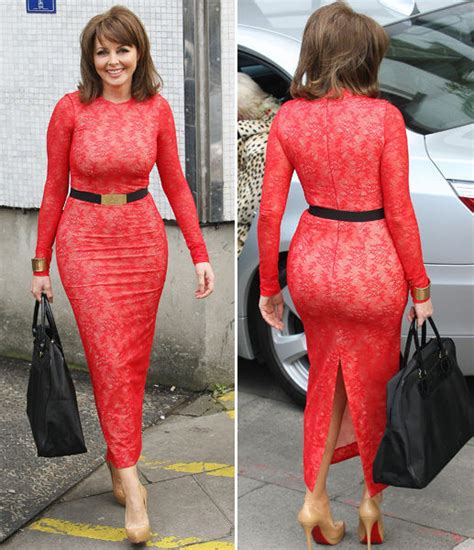 Carol Vorderman Does Red Lace In Skin Tight Dress Celebrity News