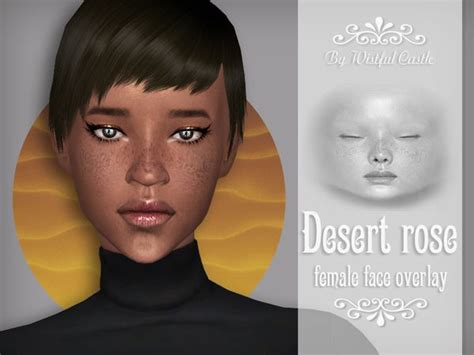 Wistfulcastles Desert Rose Face Overlay Rosé Face Face Skin Sims 4