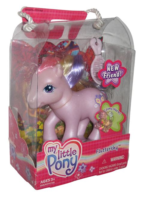 My Little Pony G3 Fluttershy 2003 New Friend Toy Figure W Charm