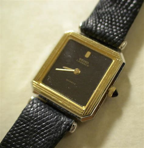 Seiko Lassale Ladies Quartz Gold Ultra Thin Watch Wristwatches