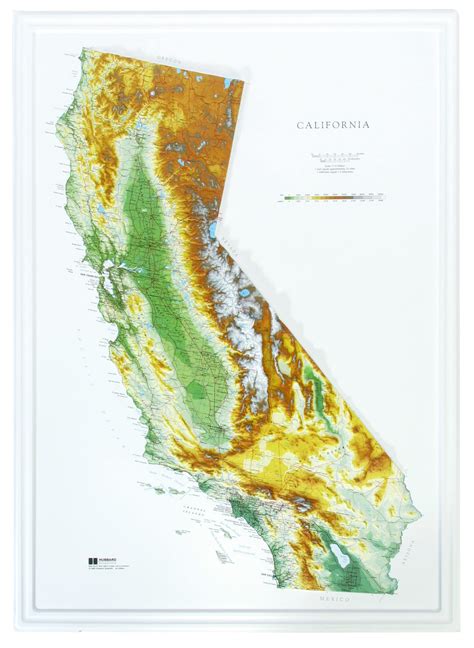 Hubbard Scientific 3d California 951 Map A True Raised Relief Map