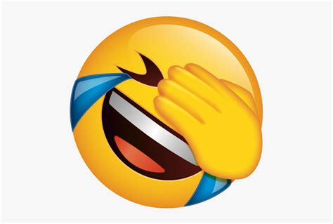 Crying Laughing Hand On Face Emoji Hd Png Download Transparent Png
