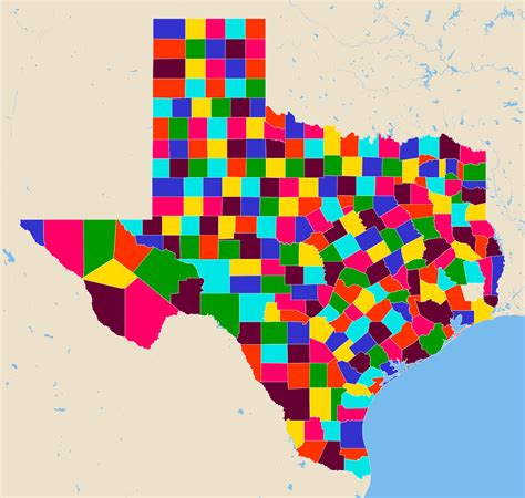 Texas Counties Map Region