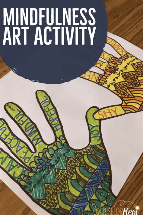 Mindfulness Art Activity I Am Here Art Therapy Activities Art