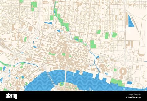 Jacksonville Florida Printable Map Excerpt This Vector Streetmap Of