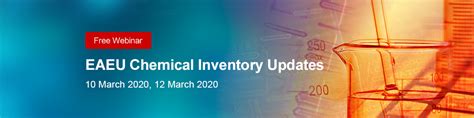 Free Webinar Eaeu Chemical Inventory Updates Regulatory News