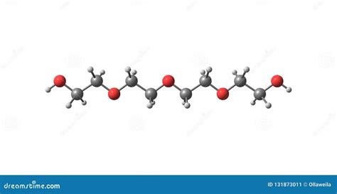 Tetraethylene Glycol Molecular Structure Isolated On White My XXX Hot
