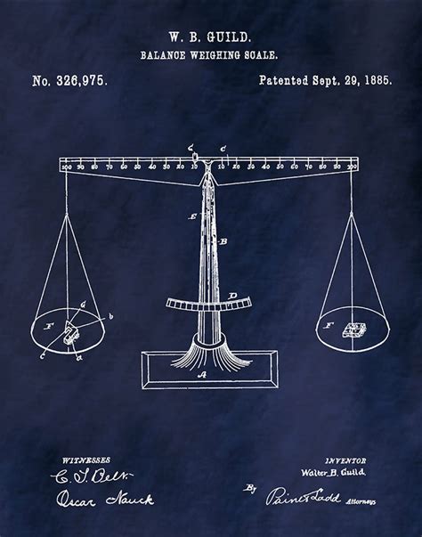 1885 Balancing Scale Patent Print Scales Of Justice Patent Etsy