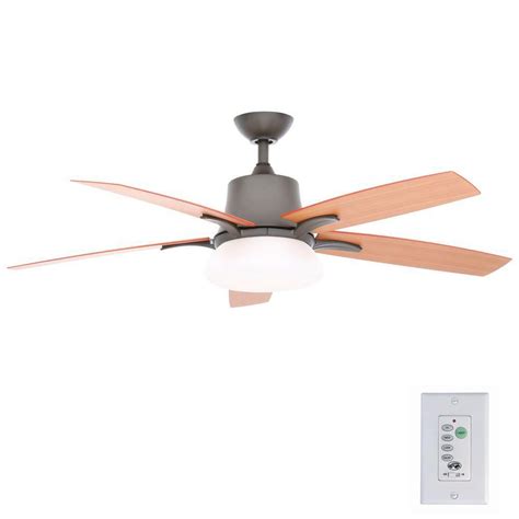 Natural iron indooroutdoor ceiling fan with light kit. Hampton Bay Waleska II 52 in. Indoor/Outdoor Natural Iron ...
