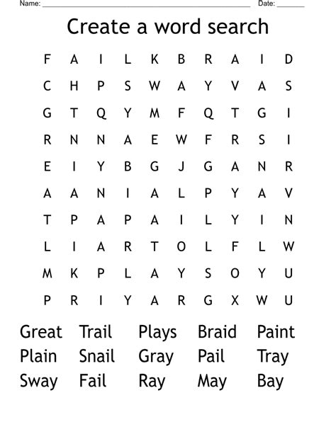 Free Create A Word Search Printable Printable Form Templates And Letter