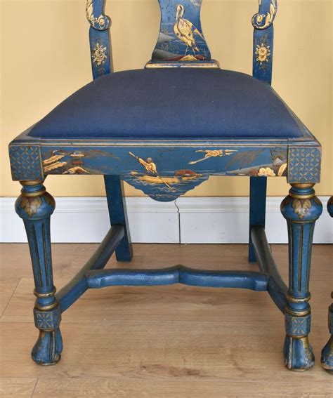 Early 20th Century Queen Anne Style Chinoiserie Chairs For Sale At 1stdibs