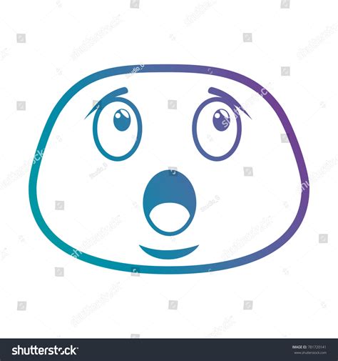 Terrified Face Emoji Character Stock Vector Royalty Free 781720141