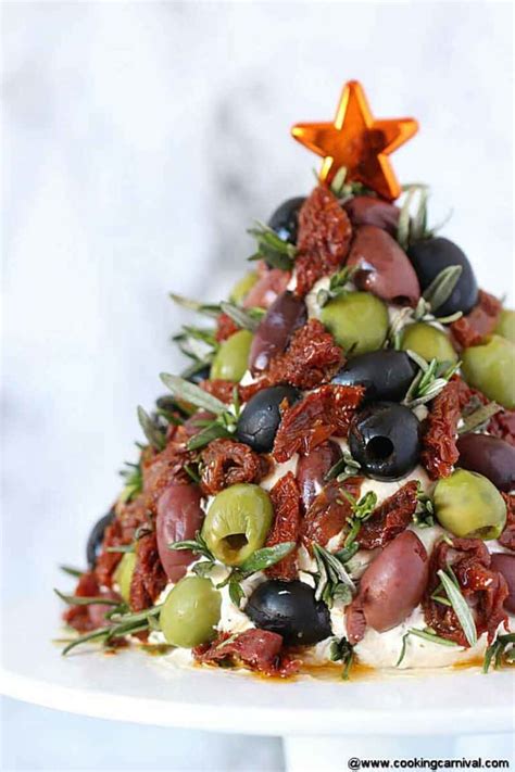 Antipasto Cheese Ball Christmas Tree Cooking Carnival