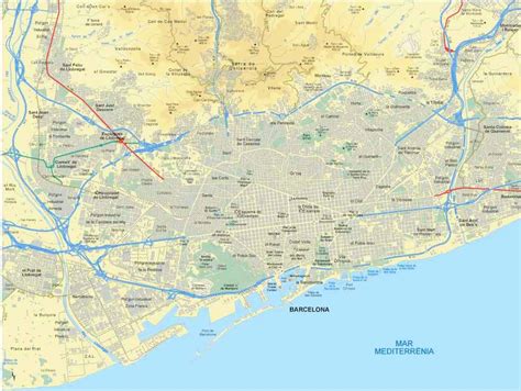 Mapas De Barcelona Mapa Físico Geográfico Político Turístico Y