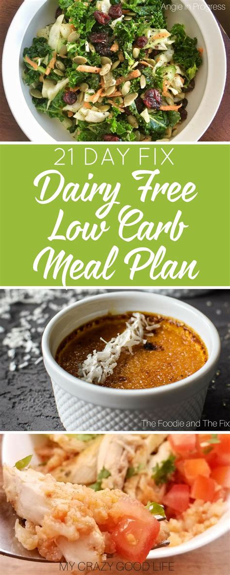 Day Fix Dairy Free Low Carb Meal Plan