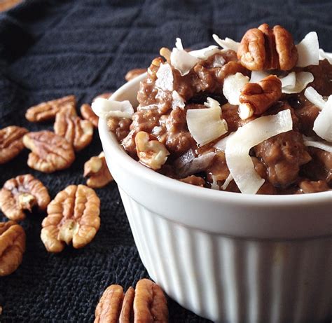 Let's celebrate with healthy german chocolate cake overnight dessert oats. Healthy German Chocolate Cake Oatmeal