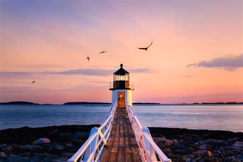 Marshall Point Lighthouse At Sunset Betty Wiley Photography