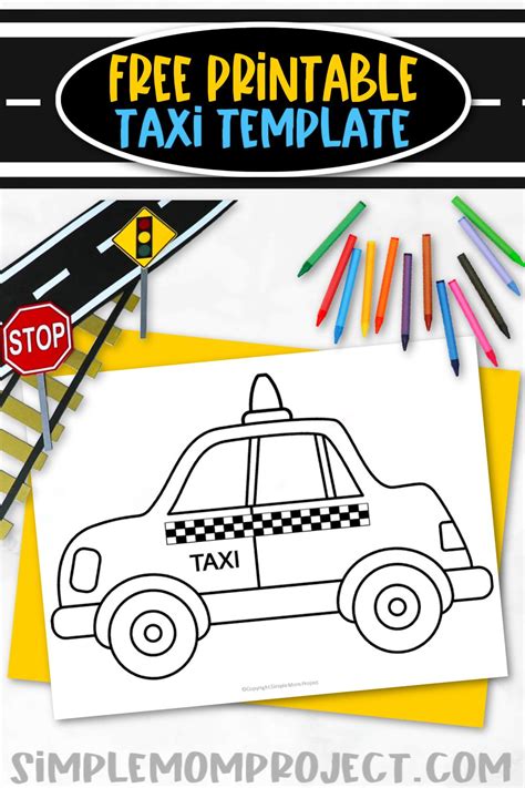Free Printable Taxi Template Simple Mom Project