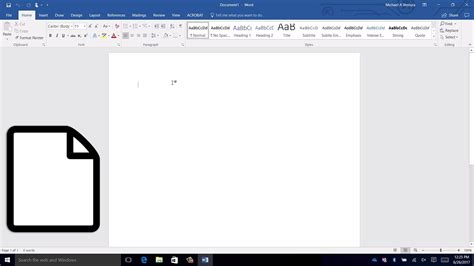 Office365 Word Creating A New Blank Document Youtube