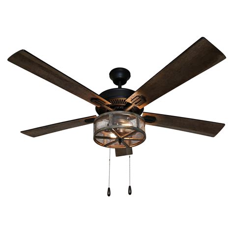 River Of Goods 52 Shabby Bronzed Farmhouse Led Ceiling Fan With Light