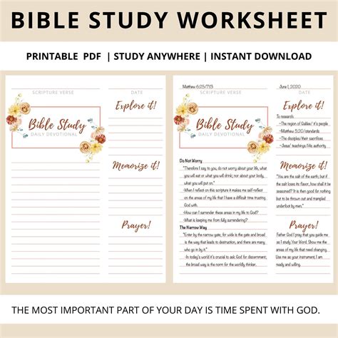 Bible Planner Printable Digital Download Journal Template Etsy In
