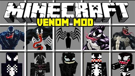 Minecraft Venom Mod Become Venom And Battle Spiderman Minecraft Mods Youtube