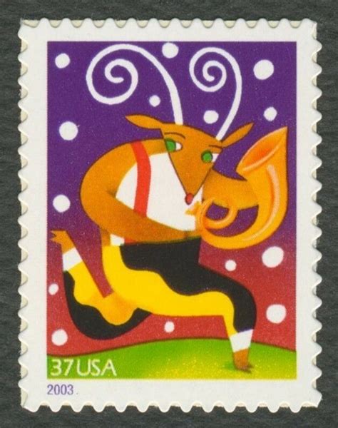37c Reindeer Postage Stamp Commemorative Stamps Reindeer Stamp