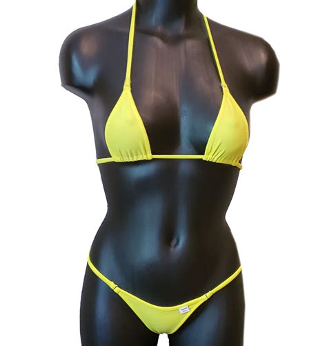 xposed skinz bikinis x100 vixen g string micro bikini thong yellow