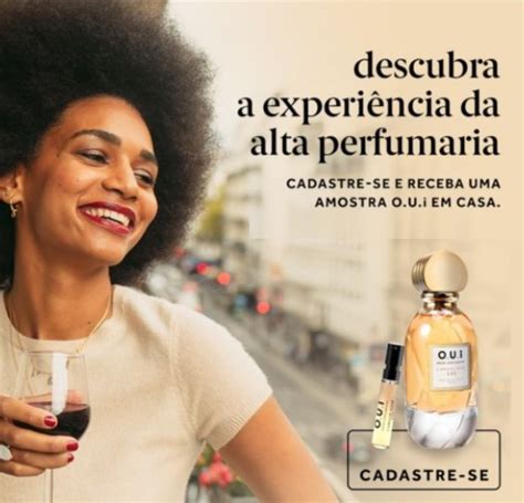 Anúncio Patrocinado Peça uma Amostra Grátis de Perfume O U i Paris do Grupo Boticário Dica na