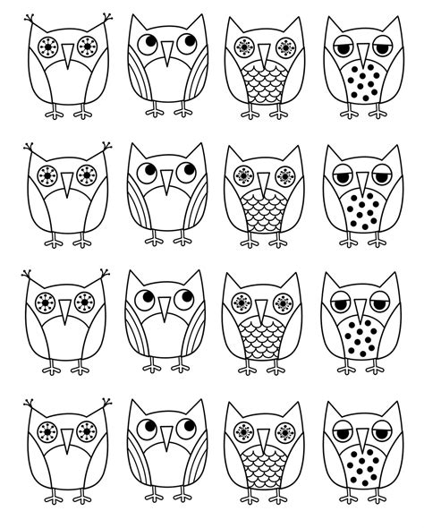 Baby Owls Colouring Pages Page 2
