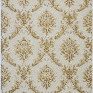 Papel De Parede Damask Nude Com Dourado Leroy Merlin