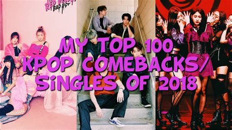 My Top 100 Kpop Comebackssingles Of 2018 Youtube