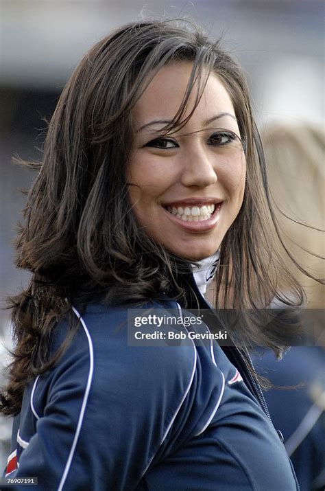 Patriots Cheerleader Briana Lee On The Sidelines During The Nfl Game