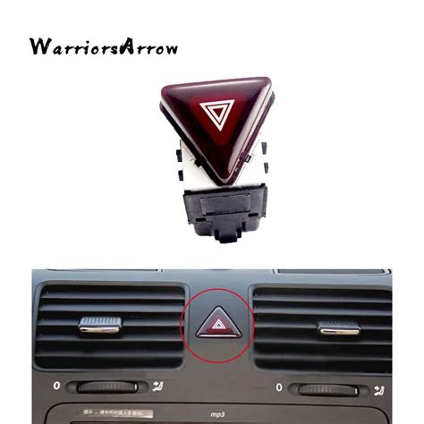 Warriorsarrow Red Hazard Warning Flash Switch Button For Volkswagen