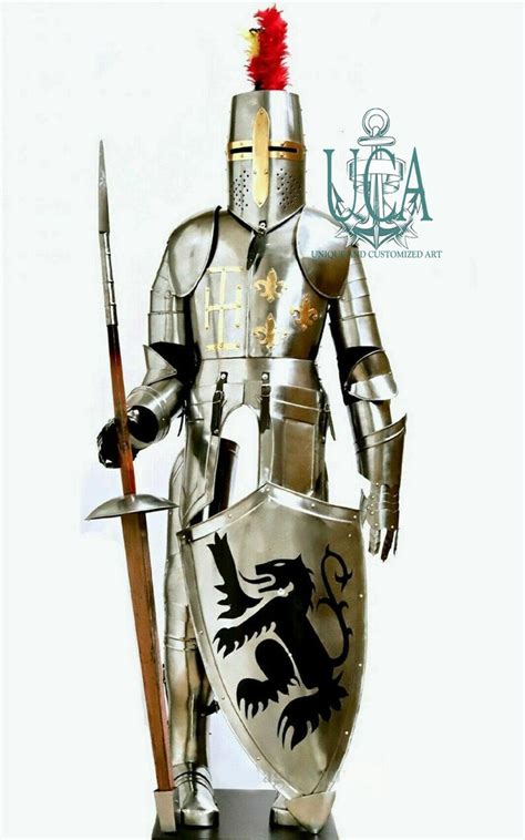 Medieval Knight Templar Armour Suit Battle Warrior Full Body Etsy