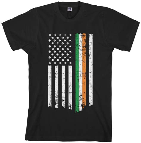 Irish American Flag Mens Short Sleeve Or Long Sleeve Etsy