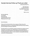 FREE 6+ Sample Thank-You Follow-Up Letter Templates in PDF | MS Word ...
