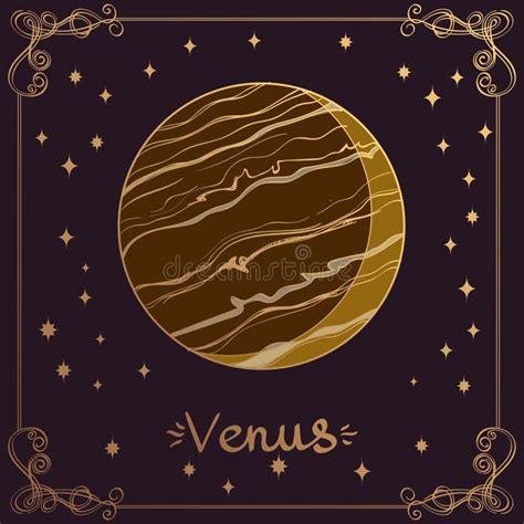 Venus Ilustra O Estilizado Do V Nus No Estilo De Tiragem Da M O Os