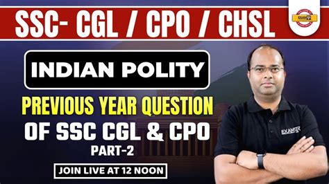 Ssc Cgl Cpo Chsl Indian Polity Previous Year Questions Of Ssc Cgl Hot