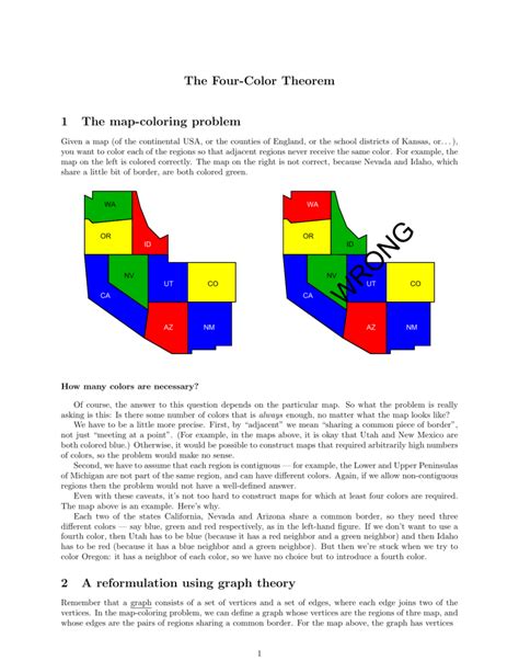 The Four Color Theorem 1 The Map